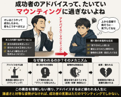 成功者のアドバイスって、たいてい善意を装ったマウンティングだよな