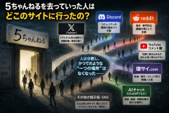 【悲報】5ちゃんねるを去ったネット民、どこへ消えたのか…