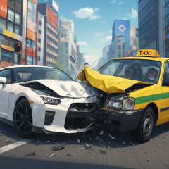 渋谷でイキリちらかしたGT-Rがタクシーと衝突大破ｗｗｗｗｗｗｗｗｗｗｗ   #動画像 |  バカすぎて笑うww