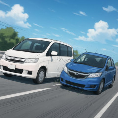 軽「高速出よっと」ステップワゴン「俺が先だ！」→結果wwwwwwwwwwwwwwwwwwww   #悲報