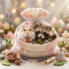 胸ポケットたぬきさん　かわいい