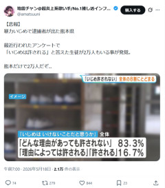 【悲報】いじめに関するアンケート、衝撃の結果が出るｗｗｗｗｗ