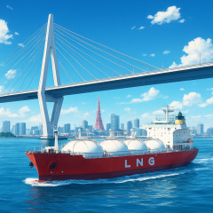 今日、UAEのLNGタンカーがホルムズ海峡を通過して東京湾に到着