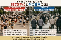 1970年代の日本、今みたいに高齢者だらけじゃなく子供だらけだったってマジ？