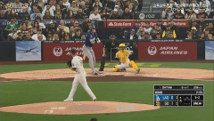 大谷翔平、第二打席は四球で出塁