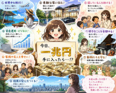 仮に今日一兆円手に入ったら何をする？