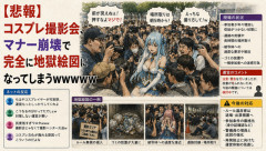 【悲報】コスプレ撮影会、マナー崩壊で完全に地獄絵図になってしまうｗｗｗｗｗ【Pickup】