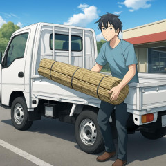 ホムセンで「すだれ」を1tトラックを借りて買って来た てかお前らトラック運転出来ないだろ？