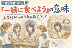 【考えさせられる】「一緒に食べよう」は“一緒に食べるだけ”じゃないと、みんなどこで習うの？→ その後いじめられた話がつらすぎる