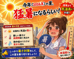 今年（2026年）の夏、猛暑になるらしい