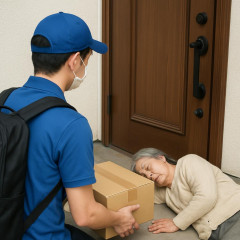 安否確認せず「置き配」で利用者死亡   #見守り付き宅配サービス