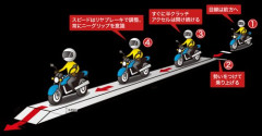 【悲報】バイク教習中の女性さん、一本橋の練習中に壁に衝突し意識不明の重体となってしまう・・・・・・・・・
