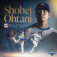 大谷翔平「AP通信、ESPN、スポーティングニュース主催の全米最優秀アスリート賞を７度受賞です」←これ
