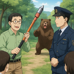 佐藤さんがクマに襲われた経験から開発した「クマ撃退ポール」に注文殺到。警察も導入