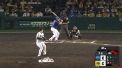 【阪神対中日11回戦】中日、7回表1アウト一二塁からボスラーのタイムリーでリードを7点に広げる！！！！！！！！！！