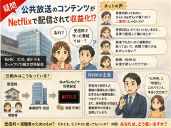 【疑問】公共放送のコンテンツがNetflixで配信されて収益化！？「あれ？受信料で作った番組では…？」とツッコミ殺到