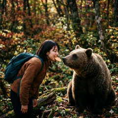 【動画】まんさん、熊に口移しでオヤツをあげようとして大変なことになってしまう…
