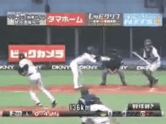 ロッテ早川大輔のバット投げwww