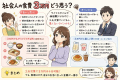 社会人で食費3万はどう思う？