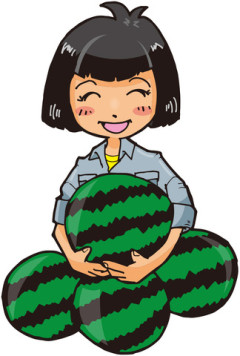 【画像】美女さん、体内にスイカを2個隠してしまうｗ