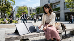 【画像】スマホのディスプレイが充電パネルに！発電しながら光る「太陽電池」誕生