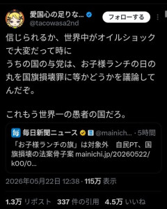 【朗報】国会でお子様ランチの旗を国旗損壊罪に含めるか熱くレスバ展開ｗｗｗｗｗｗｗｗｗｗ