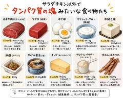 サラダチキン以外でタンパク質の塊みたいなのあるか
