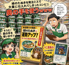 緑のたぬきを発注ミスで大量に仕入れてしまったコンビニ、奥の手を使うｗｗｗ