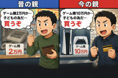 昔の親「ゲーム機2万円か…子どもの為だ…買うぞ」今の親「ゲーム機10万円か…子どもの為だ…買うぞ」