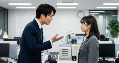 【職場トラブル】職場に入ってきた中途女性を見てから、その女性にだけ慇懃無礼な態度をする同僚男性がいて…
