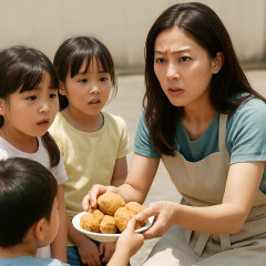 「まさか炎天下で３時間奉仕したおいなりさんを…？」子どもたちに素手で配るママ友に絶句