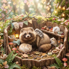 胸ポケットに入りたいたぬきさん問題　解決かわいい