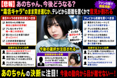 【悲報】あのちゃん、今後どうなる？“毒舌キャラ”のまま突き進むか、テレビから距離を置くかで意見が割れる