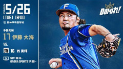 【予告先発】伊藤大海｜5月26日 阪神戦｜18:00開始