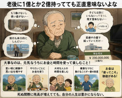 老後に1億とか2億持ってても正直意味ないよな