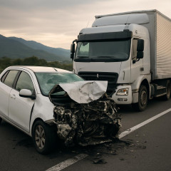 彼女とのライブ帰りに…新東名で停止中の車に大型トラック衝突 １９歳学生死亡 富士市   #静岡 |  別ソースでは