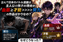 【疑問】日本のバトル漫画、結局「血筋・才能持ち主人公」が勝つ作品ばかりになってないか？
