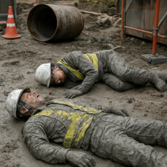 工事現場で「セメントかぶって息をしていない」作業中の男性２人が死亡 滋賀・草津市