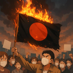 反戦デモで「黒い日の丸」旗が大炎上。 国旗侮辱として強い非難   |  今度はオタクになりすましてるの？