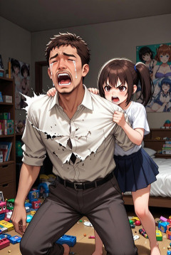 ｢女が泣き叫ぶおじさんの服を破く画像｣と｢おじさんが泣き叫ぶ女の服を破く画像｣をAIに作らせた結果→ひどい差別が…