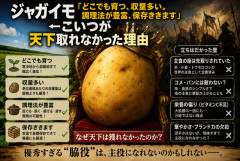 【謎】ジャガイモ「どこでも育つ、収量多い、調理法豊富、保存効きます」←こいつが主食界の天下取れなかった理由