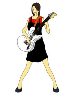 韓国の美人ギタリスト、お胸にギターがめり込むｗｗ