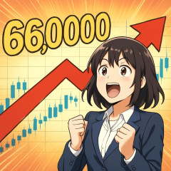 日経平均株価大暴騰ｷﾀ━━━━━━(ﾟ∀ﾟ)━━━━━━!!!!初の6万6千円超え