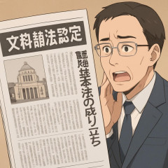 朝日新聞「文科省は違法認定に踏み込むのは行き過ぎだ教育基本法の成り立ちに照らしても腑に落ちない」