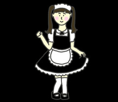 【画像】太ももがムチムチすぎるメイドさん(可愛い)見つかる