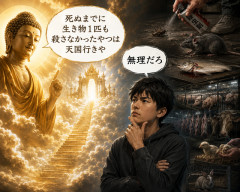 仏教「死ぬまでに生き物1匹も殺さなかったやつは天国行きや」