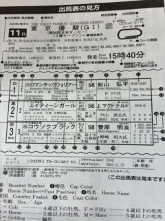 ダービー出馬表来たわ