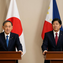 日・フィリピン首脳が共同声明 中国を念頭に「力による現状変更の試みに反対する」