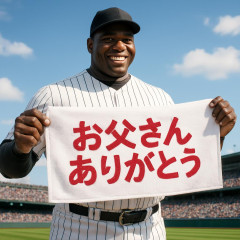 巨人、「お父さんありがとう」タオル発売！   #野球