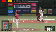 正木智也のソロホームランで2点リードに